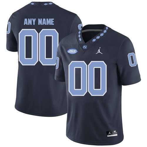 Mens North Carolina Tar Heels Customized Black College Football Jersey